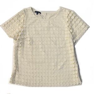 Talbots Large Ivory Short Sleeve Top